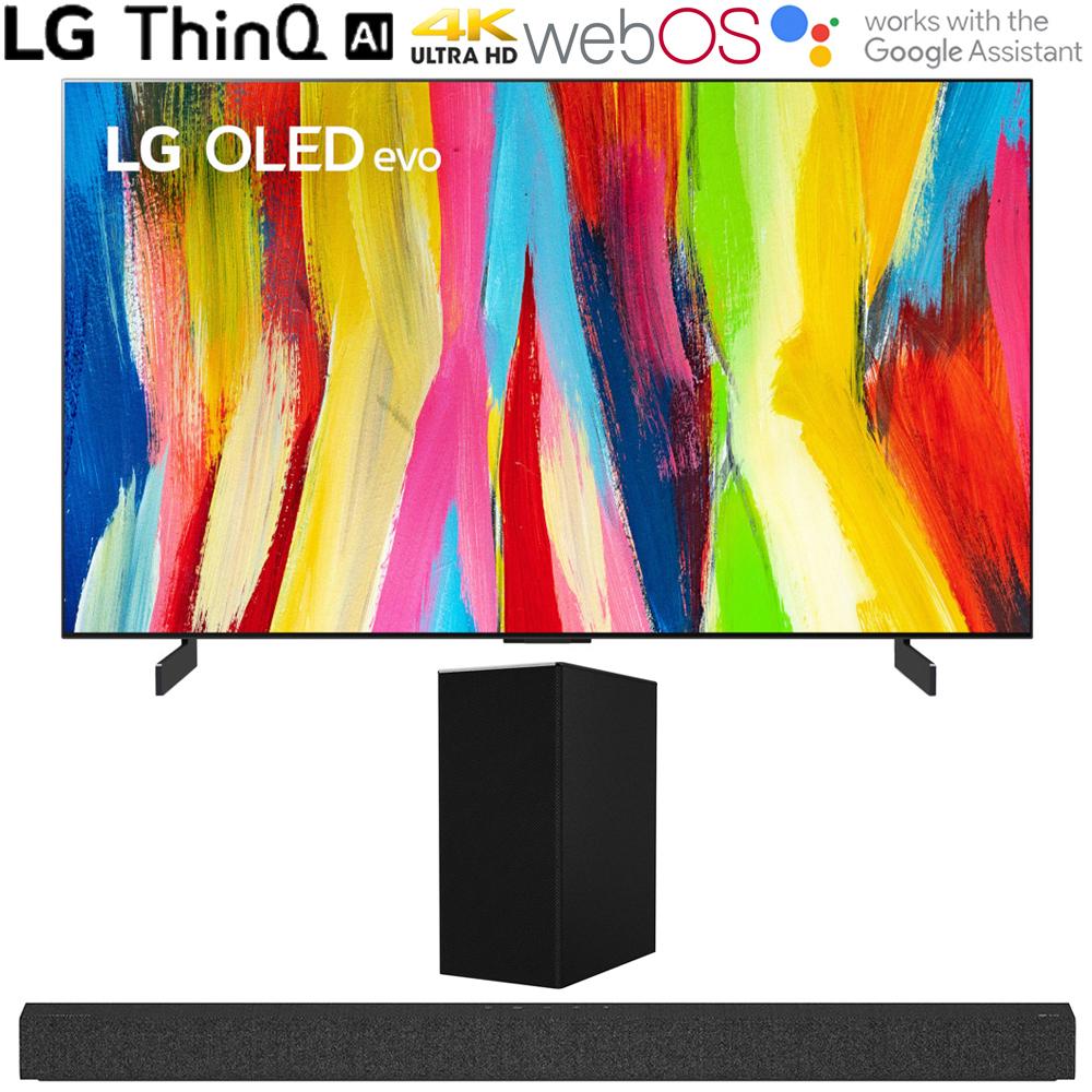 LG OLED65C2PUA 65" HDR 4K Smart OLED TV 2022 w/ LG SP7Y High Res Audio Sound Bar
