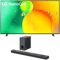 LG 75 Inch HDR 4K UHD Smart NanoCell LED TV 2022 + LG 5.1.3 ch Audio Sound Bar