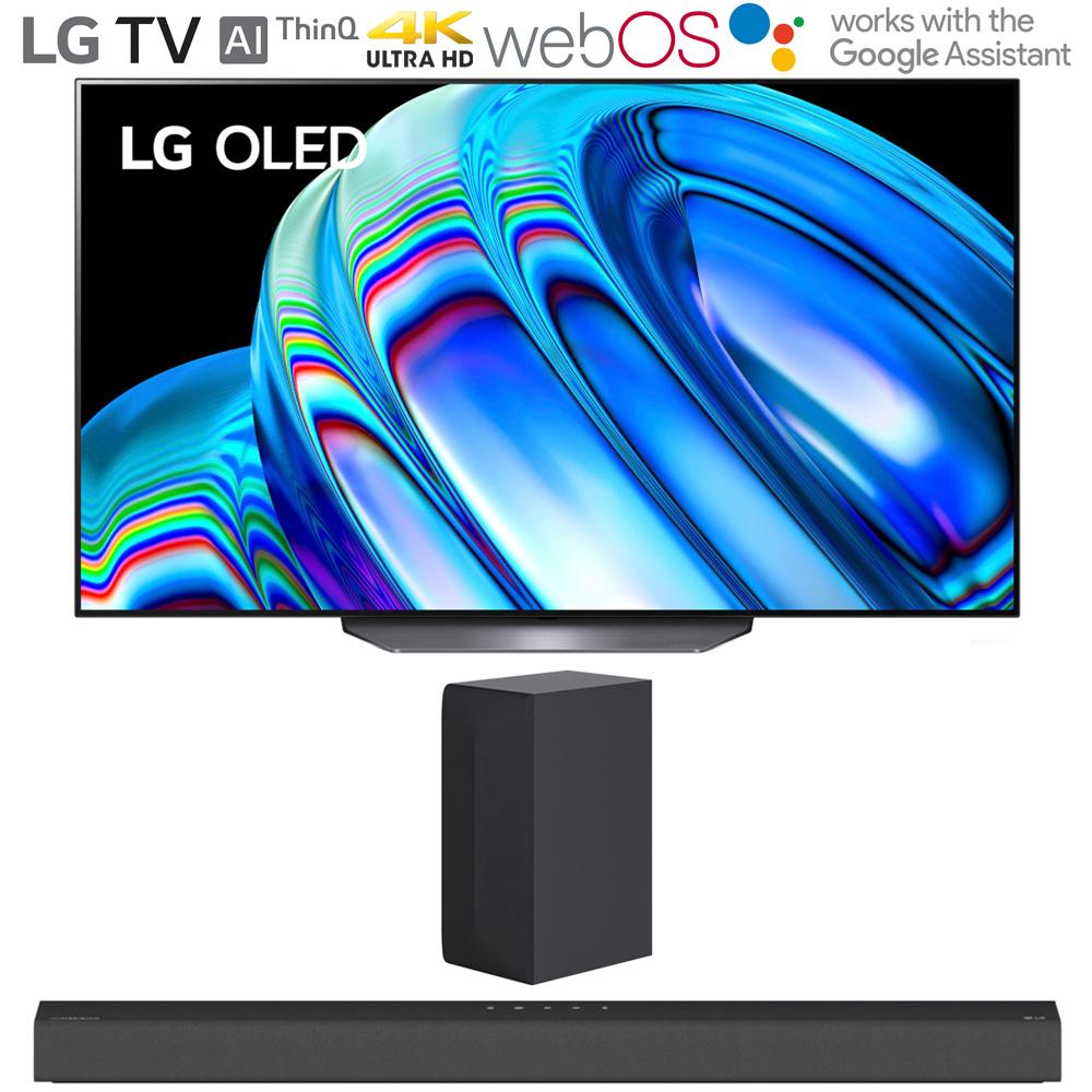 LG OLED77B2PUA 77" HDR 4K Smart OLED TV 2022 w/ LG S65Q High Res Audio Sound Bar