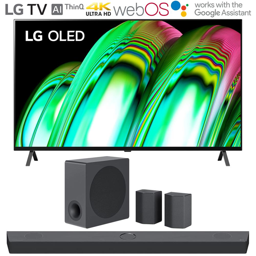 LG 65" A2 Series 4K HDR Smart TV AI ThinQ 2022 w/ LG S95QR High Res Audio Sound Bar