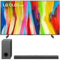 LG 42 Inch HDR 4K Smart OLED TV 2022 with LG 3.1.3 ch High Res Sound Bar