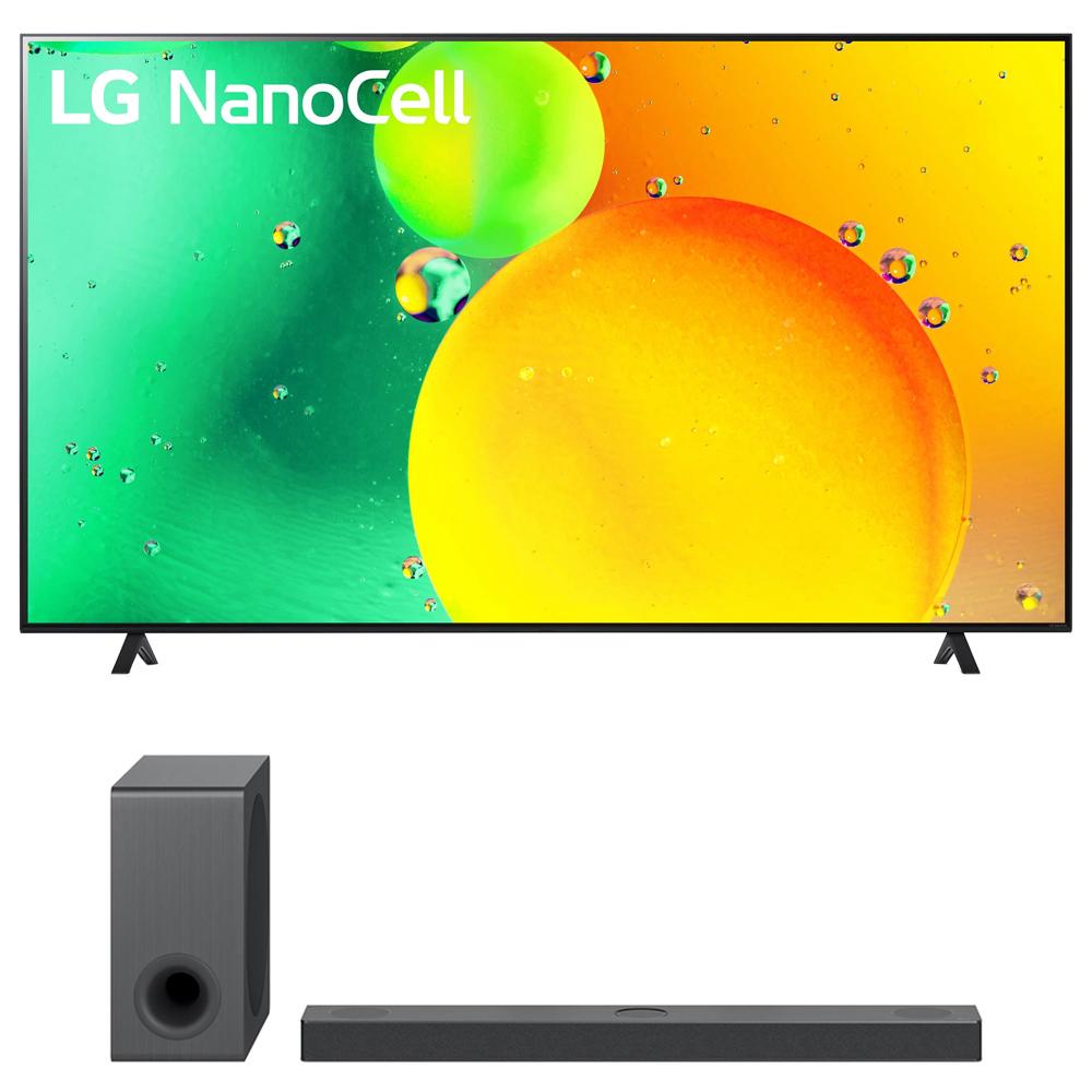 LG 50" HDR 4K UHD Smart NanoCell LED TV 2022 w/ LG S80QY High Res Sound Bar