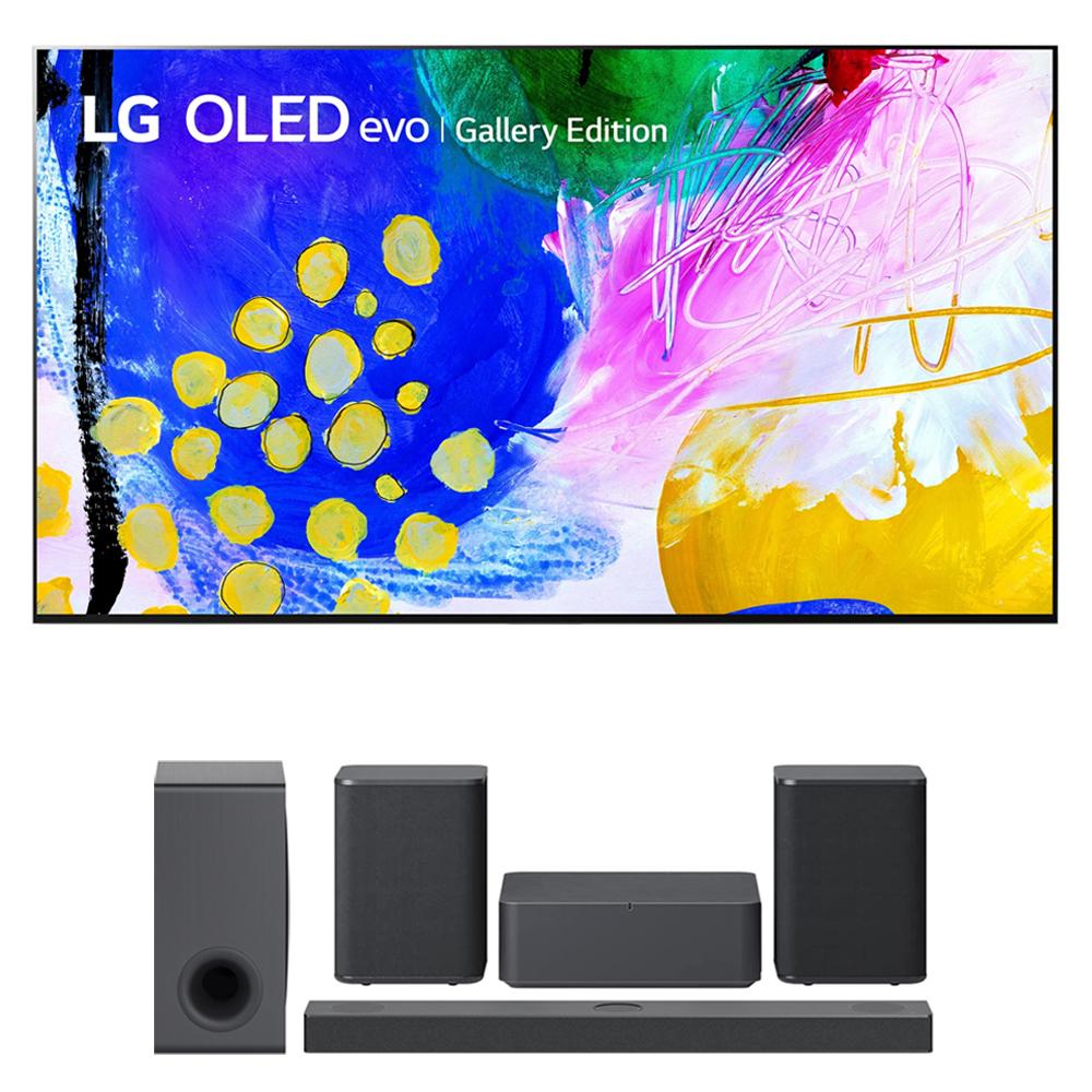 LG OLED77G2PUA 77" HDR 4K Smart OLED TV 2022 + LG S80QY Soundbar + Rear Speaker Kit
