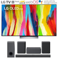 LG OLED55C2PUA 55" HDR 4K Smart OLED TV 2022 + LG S80QY Soundbar + Rear Speaker Kit