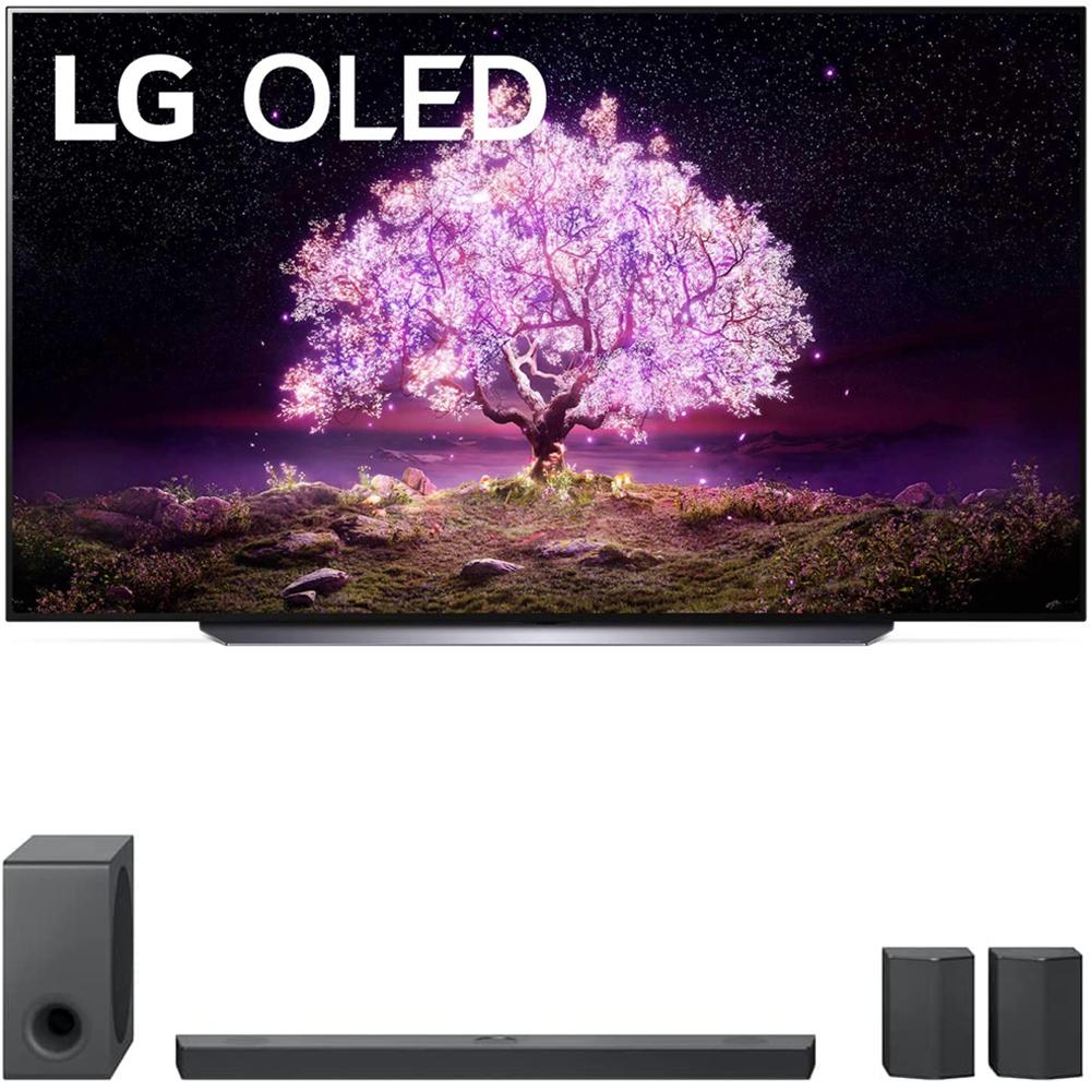 LG 83 inch Class 4K Smart OLED TV w/ AI ThinQ 2021 Model + LG 9.1.5 ch Sound Bar