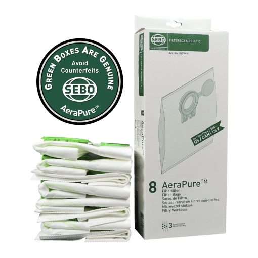 SEBO Airbelt D Series Bags 8120AM (8 Pack)