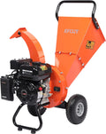 EFCUT C30 Mini Wood Chipper Shredder Mulcher Heavy Duty 7 HP 212Cc Gas Powered Engine 3" Inch Max Wood Diameter Capacity Compact Design