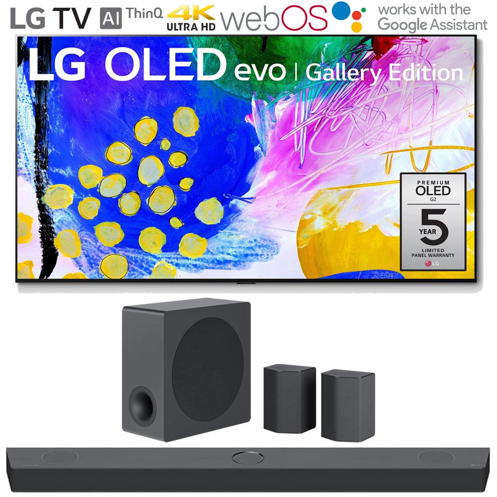 LG OLED83G2PUA 83" HDR 4K Smart OLED TV 2022 w/ LG S95QR High Res Audio Sound Bar