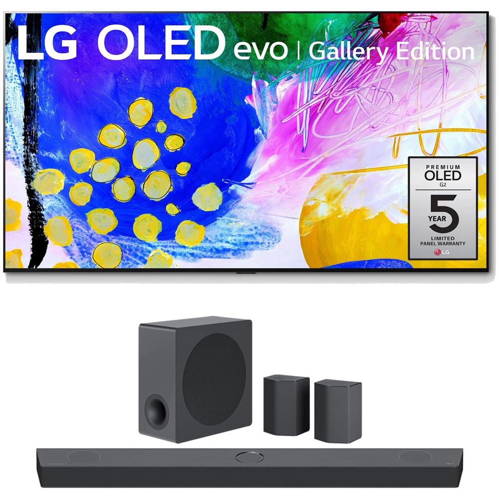 LG OLED65G2PUA 65" HDR 4K Smart OLED TV 2022 w/ LG S95QR High Res Audio Sound Bar