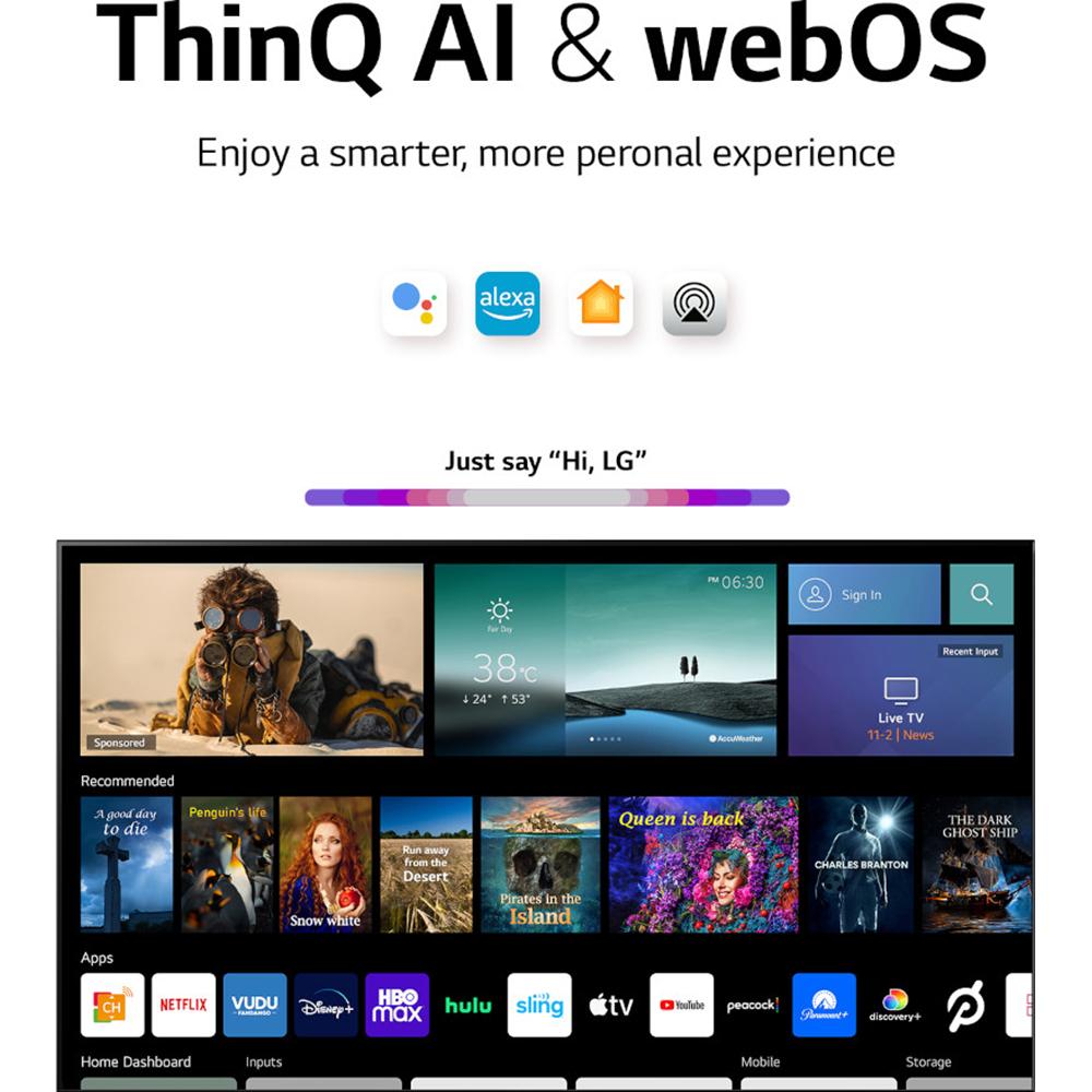 LG OLED48C2PUA 48 Inch HDR 4K Smart OLED Evo TV (2022) - Refurbished