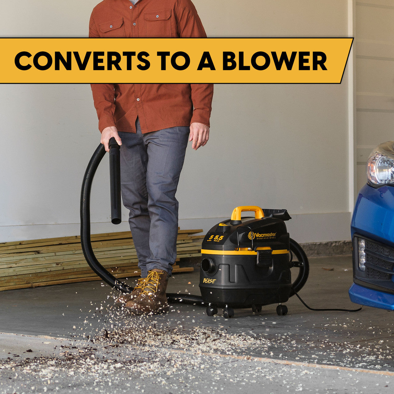 Vacmaster Professional Beast Series™ 5-Gallon* 5.5 Peak HP† Wet/Dry Vacuum, VFB511H 0201