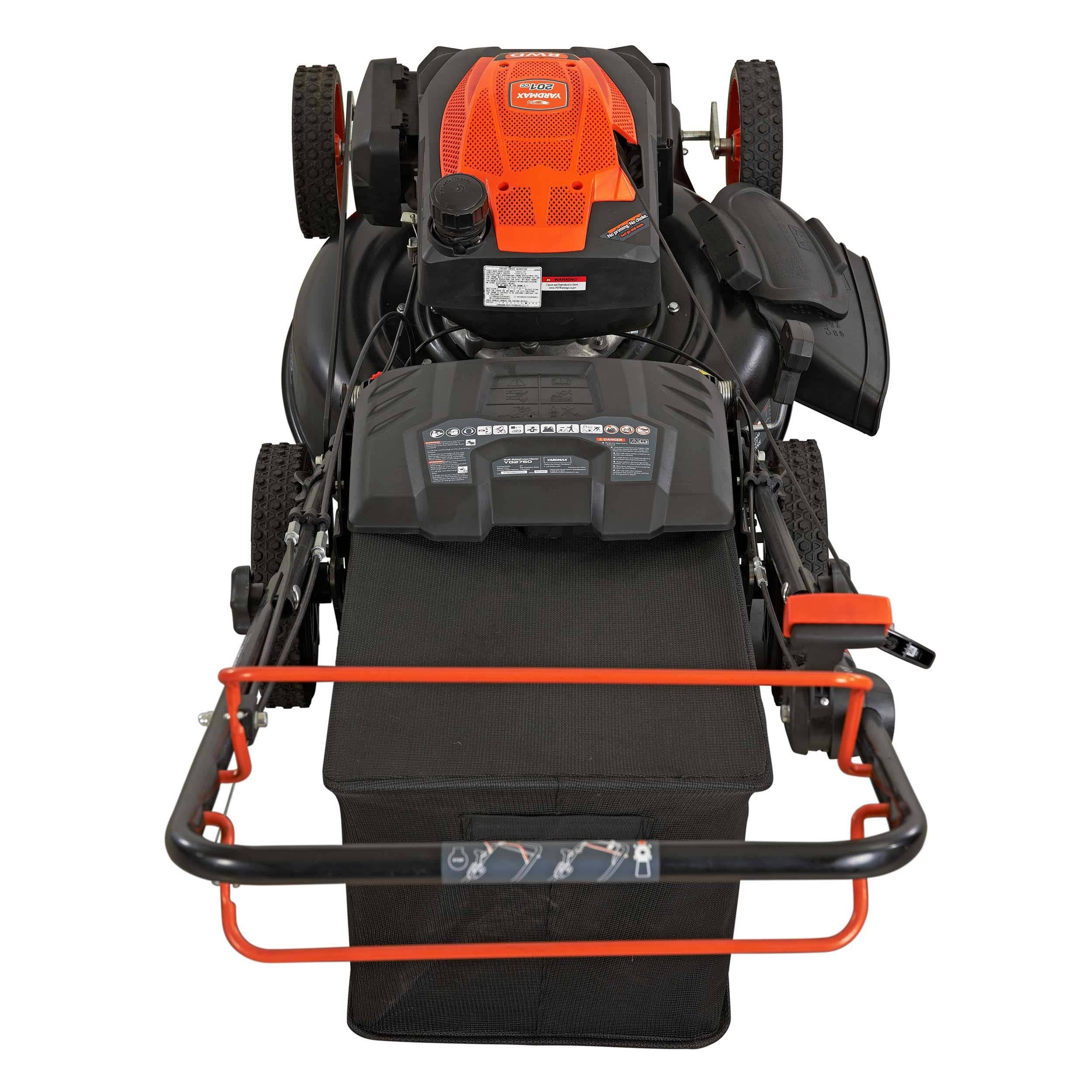 YARDMAX YG2760 22 in. 201 CC Select Pace 6 Speed CVT High Wheel RWD 3-in-1 GAS Walk Behind Self Propelled Lawn Mower