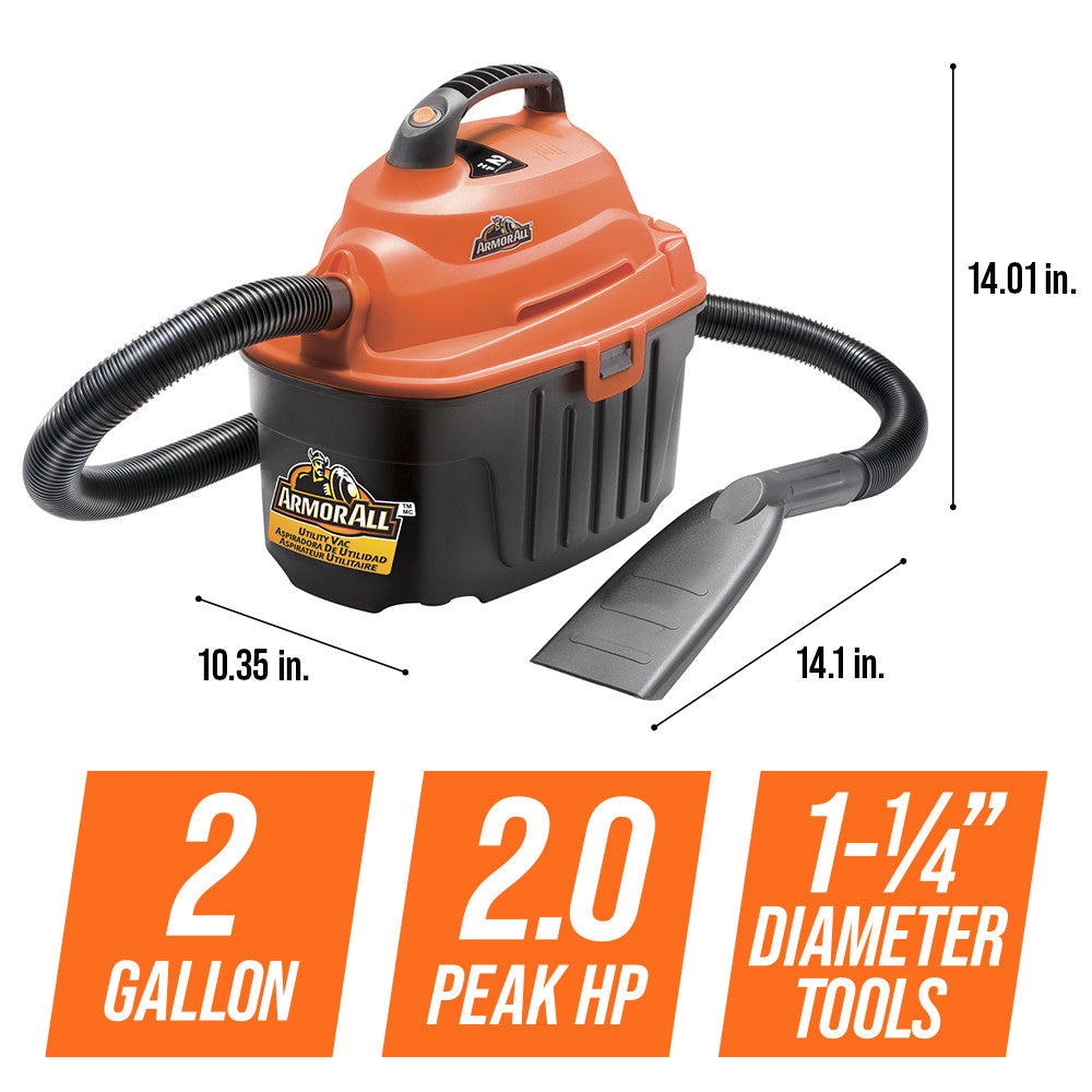 Armor All 2.5-Gallon* 2 Peak HP† Wet/Dry Vac, AA256