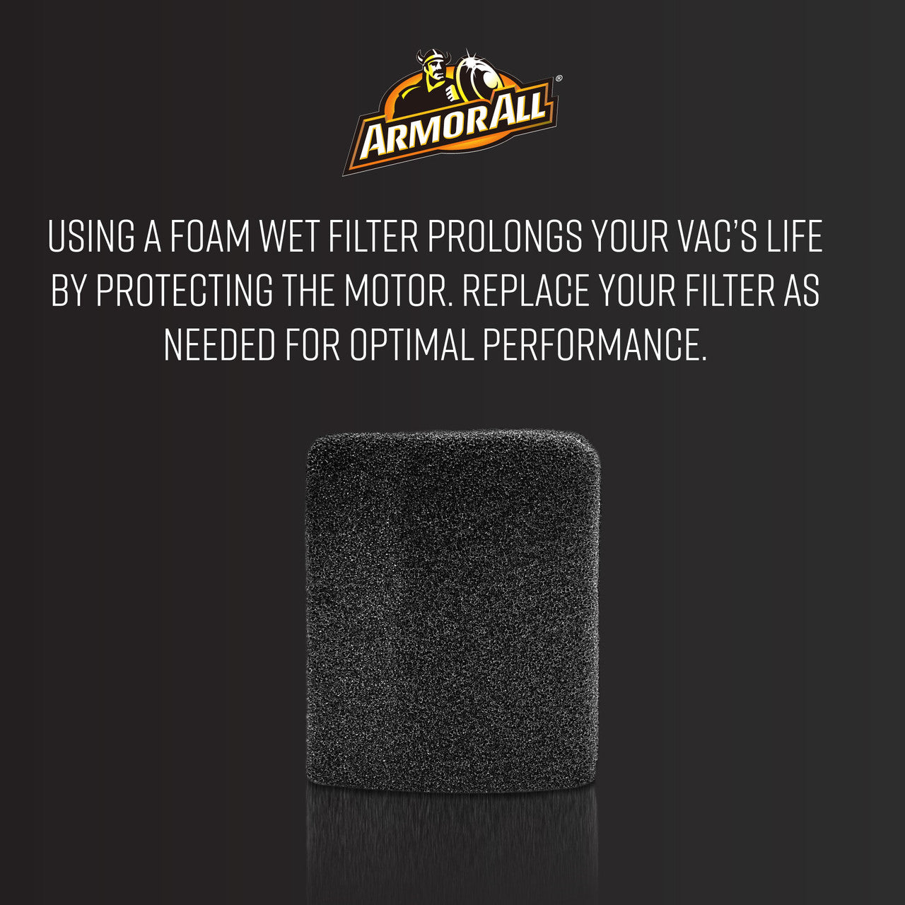 Armor All Reusable Foam Wet Filter, Fits 2.5–4 Gallon Wet/Dry Vacuums, 6-Pack, AAFF2
