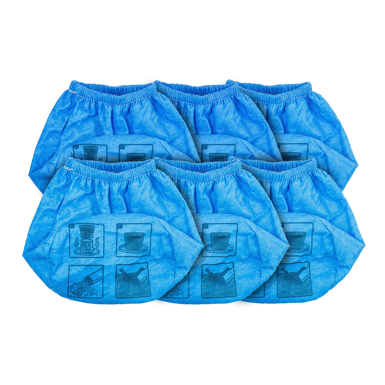 Armor All Reusable Cloth Filter, Fits 1.5–4 Gallon Wet/Dry Vacuums, 6-Pack, AARC2