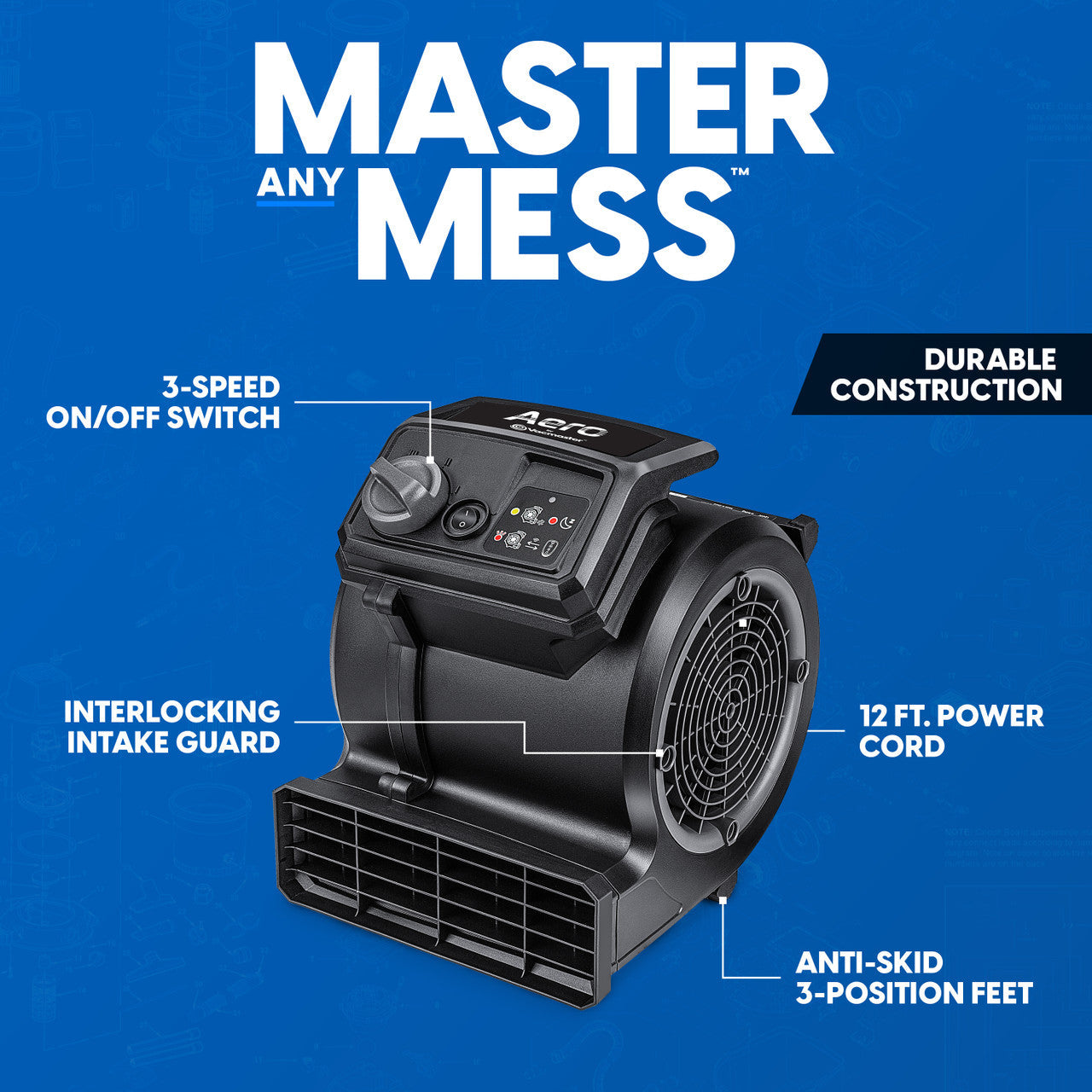 Vacmaster AERO Air Mover & Fitness Fan, AM201R