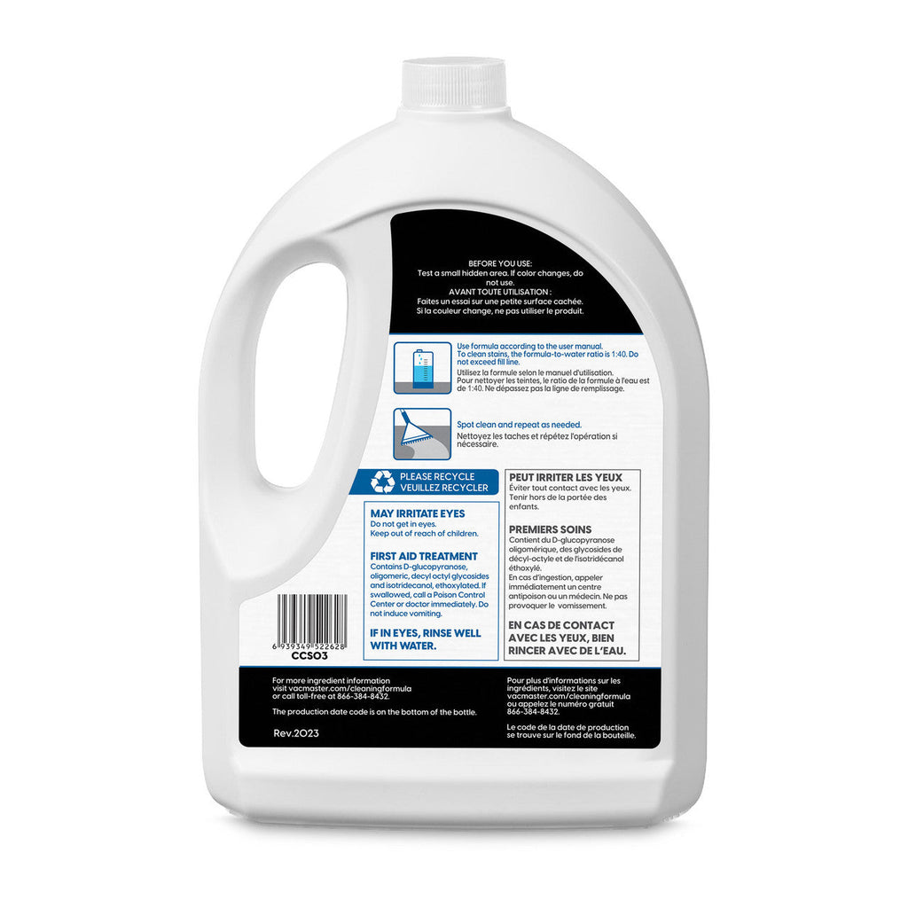 Vacmaster Clean & Restore Carpet Cleaner Formula, 64oz, CCS03