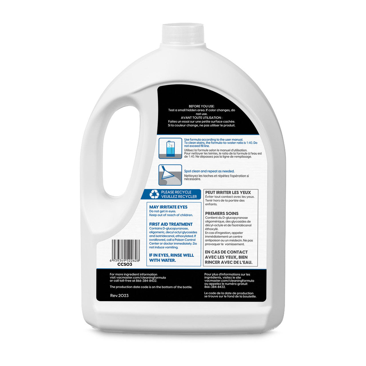 Vacmaster Clean & Restore Carpet Cleaner Formula, 64oz, CCS03