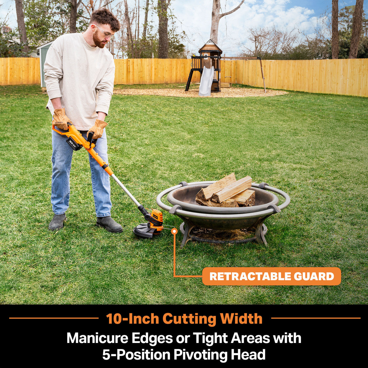 LawnMaster 24V MAX* 10” Cordless Grass Trimmer, CLGT2410S