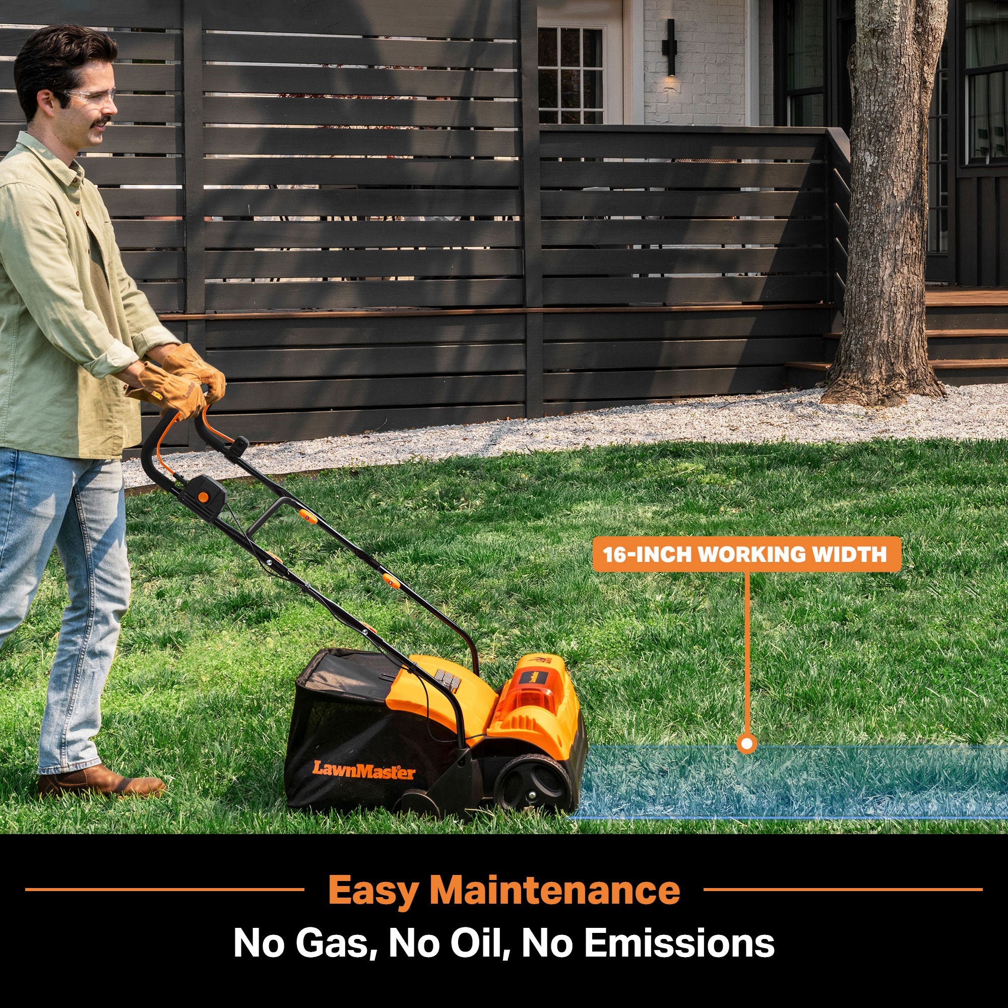 LawnMaster 48V MAX Brushless 16” Cordless Scarifier & Dethatcher