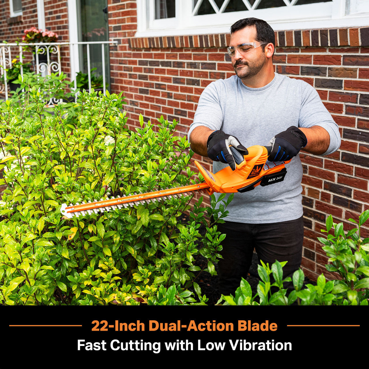 LawnMaster 22-Inch 24V Cordless Hedge Trimmer, CLHT2422