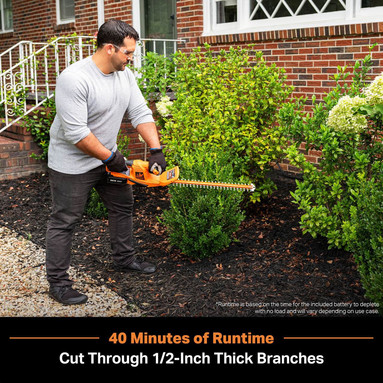LawnMaster 22-Inch 24V Cordless Hedge Trimmer, CLHT2422