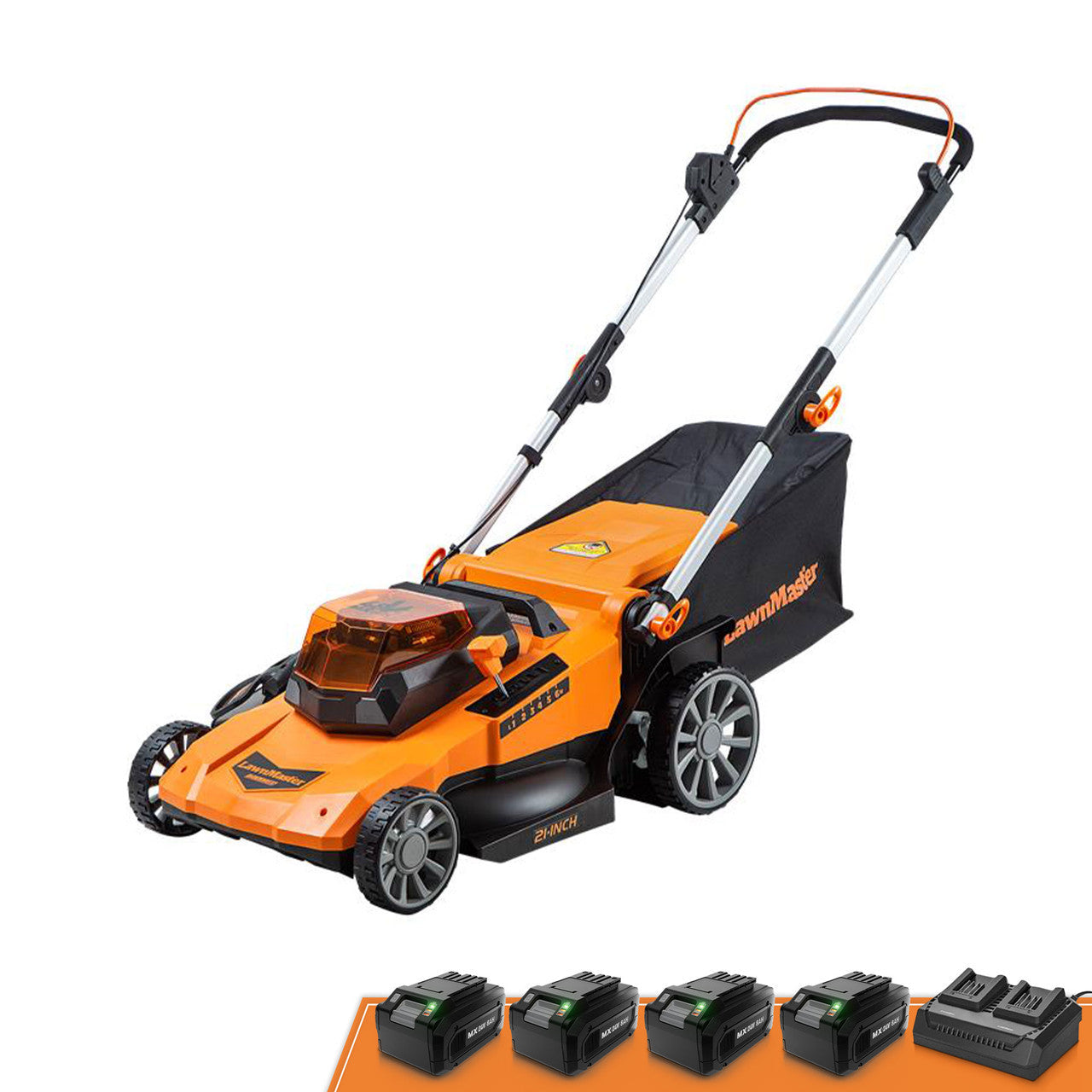 LawnMaster 48V MAX 3-in-1 Brushless 21” Cordless Lawn Mower, CLMF4821A