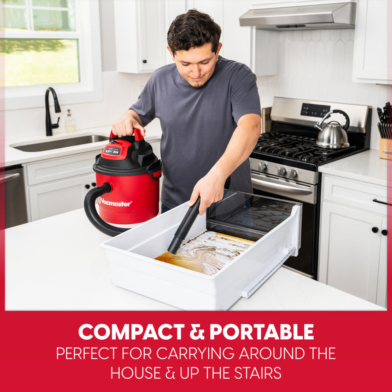 Vacmaster 2.5-Gallon 20V Cordless Wet/Dry Vac, DVOM202P 1101