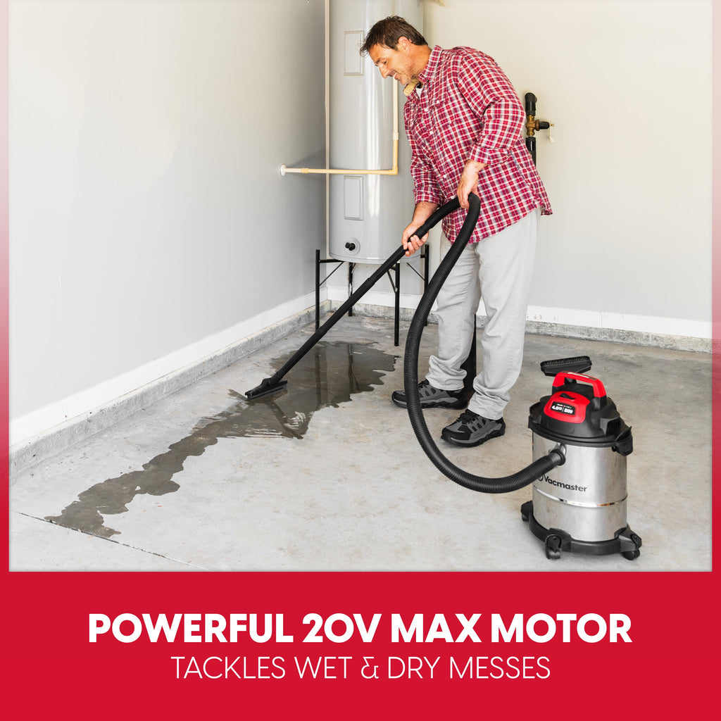 Vacmaster 20V Cordless 4-Gallon Wet/Dry Vac, DVOM204S 1101