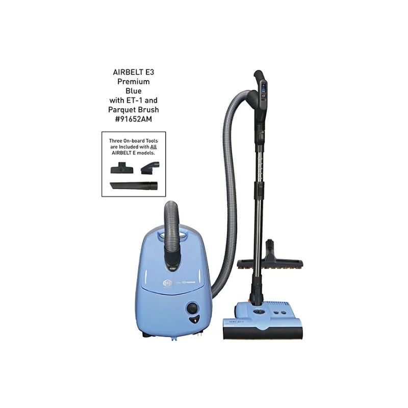SEBO AIRBELT E3 Premium Canister Vacuum with ET-1 Power Head