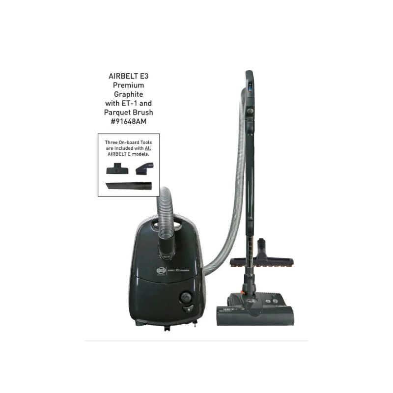 SEBO AIRBELT E3 Premium Canister Vacuum with ET-1 Power Head