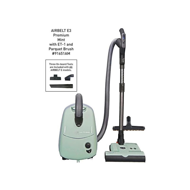 SEBO AIRBELT E3 Premium Pastel Green Canister Vacuum R91651AM (Open Box)