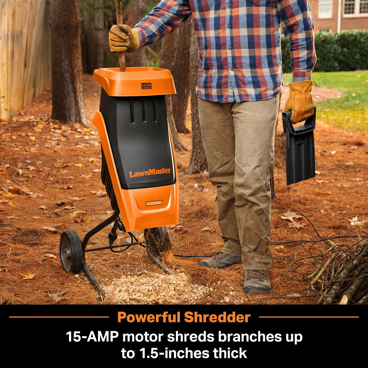 LawnMaster Electric Wood Chipper Shredder, FD1501