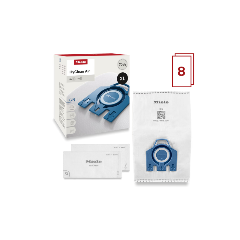 Miele Type GN HyClean Dustbags 8 Pack