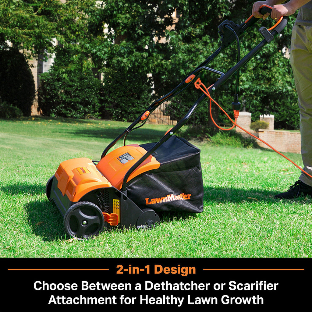 LawnMaster 16” Electric Scarifier & Lawn Dethatcher, GVB1316