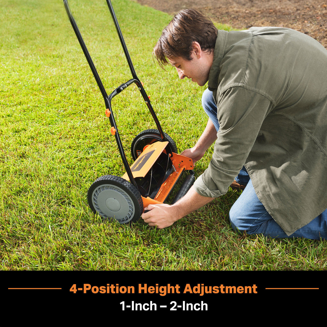 LawnMaster 14-Inch 5-Blade Push Reel Mower, LMRM1401