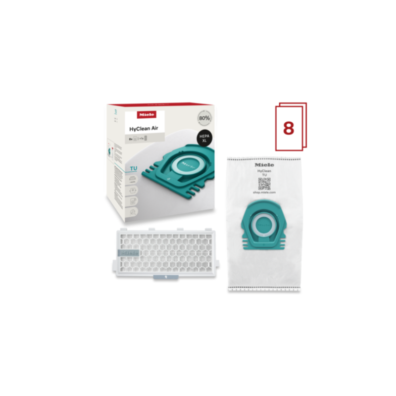 Miele XL Allergy Pack Type TU HyClean 3D Dustbags+ HA50