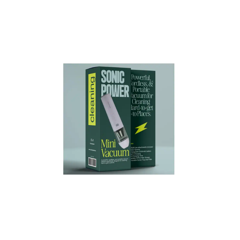 SonicPower - Rechargeable Mini Vacuum - 3 Mixed Use Attachments Included