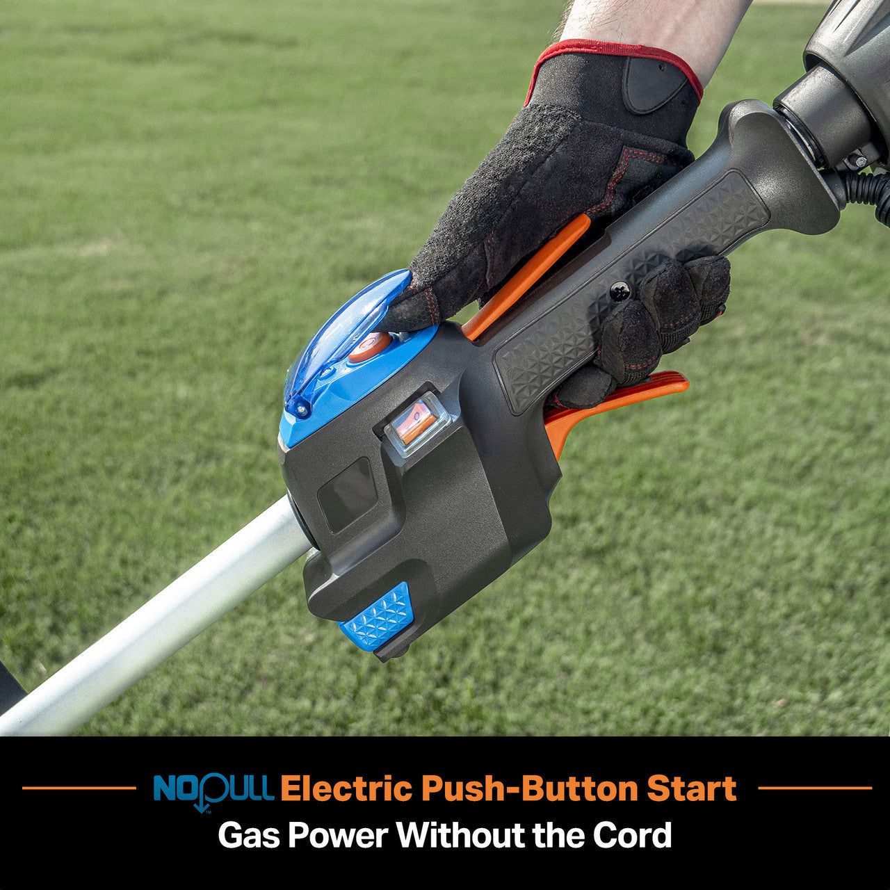 LawnMaster No-Pull™ 25cc 2-Cycle Curved Split Shaft Grass Trimmer, NPTGCP2517B