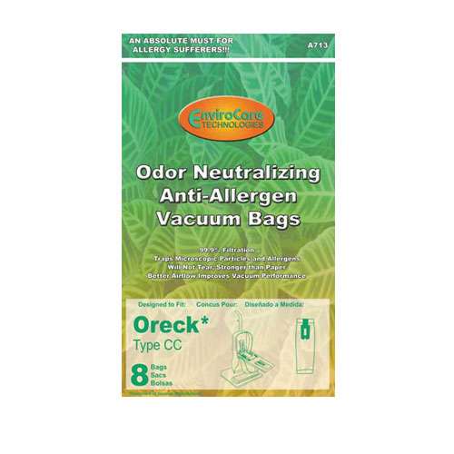 Oreck CC Allergen Odor Control Cloth Upright Vacuum Bags (8 Pack)