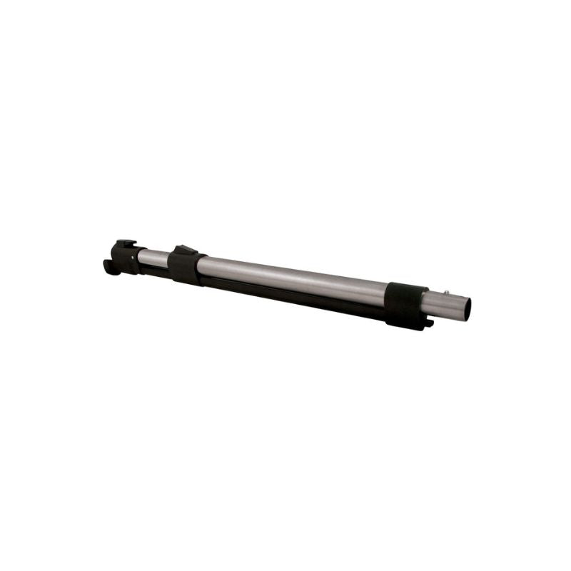 Electric Telescopic Wand with Button Lock & Integrated Power Cord — Stainless Steel