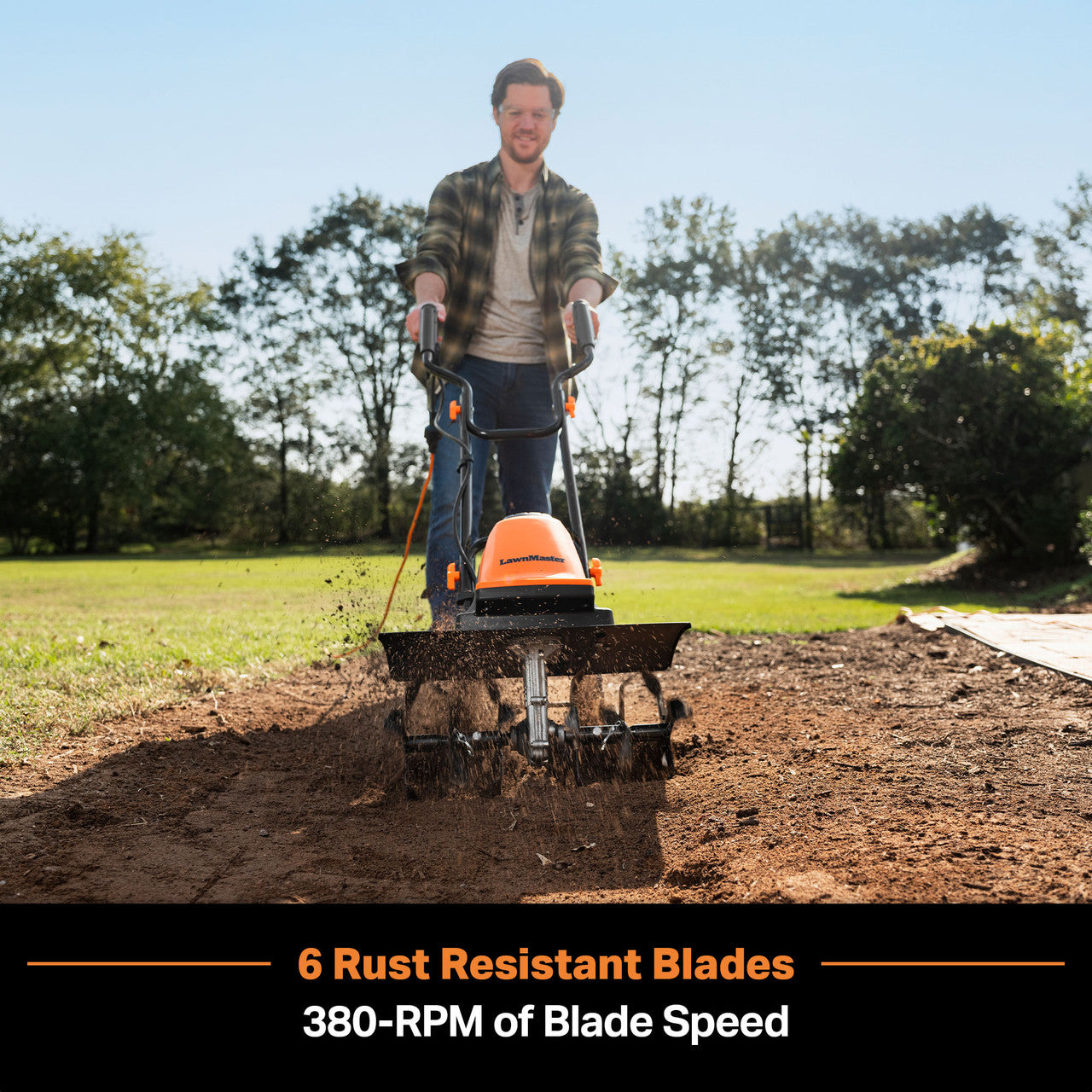LawnMaster 13.5-Amp 18” 380RPM  Electric Tiller, TE1318M