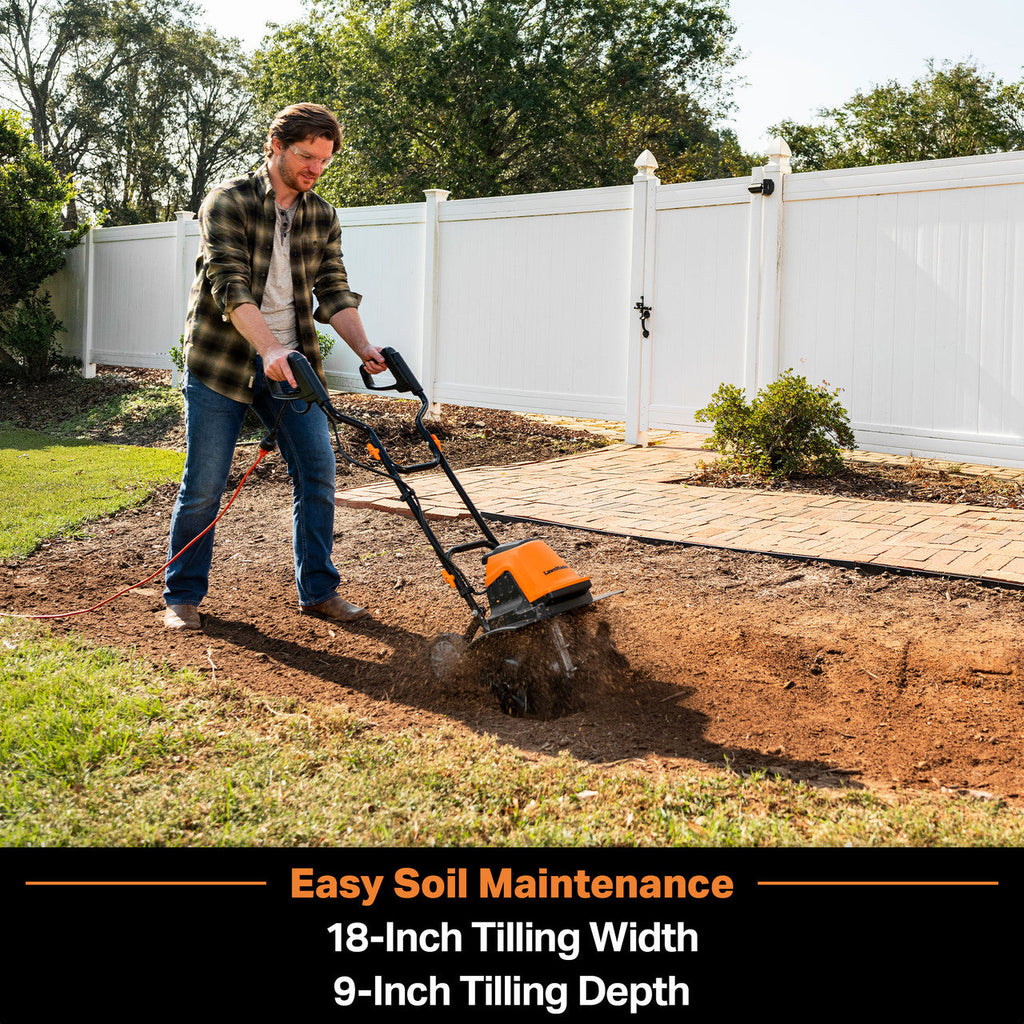 LawnMaster 13.5-Amp 18” 380RPM  Electric Tiller, TE1318M
