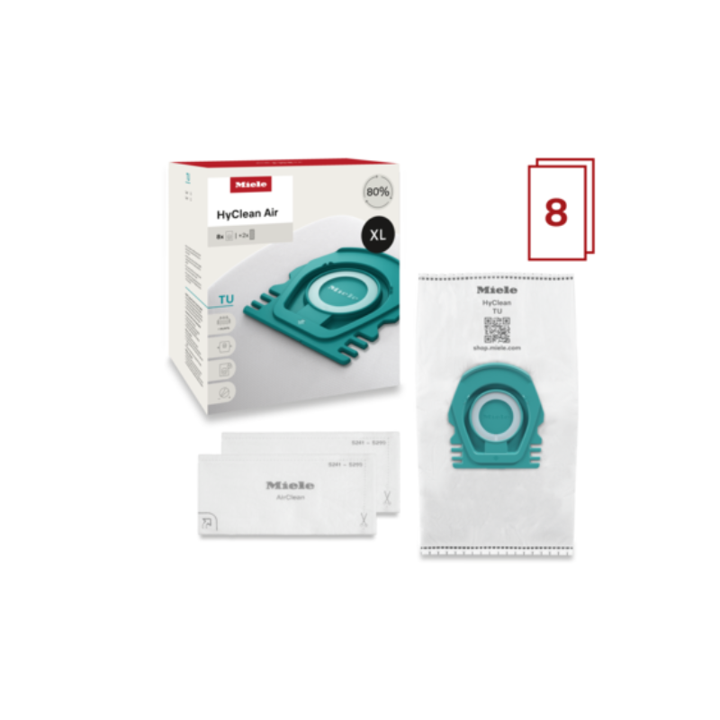 Miele Type TU HyClean Dustbags 8 Pack