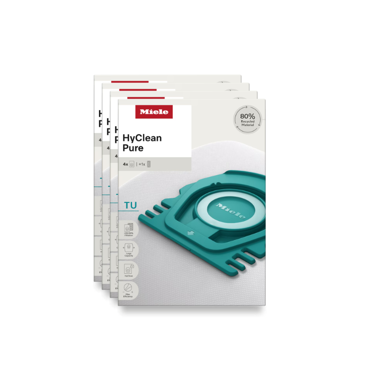 Miele Type TU HyClean Dustbags | Case of 16 (4×4+1 Packs) | Guard L1