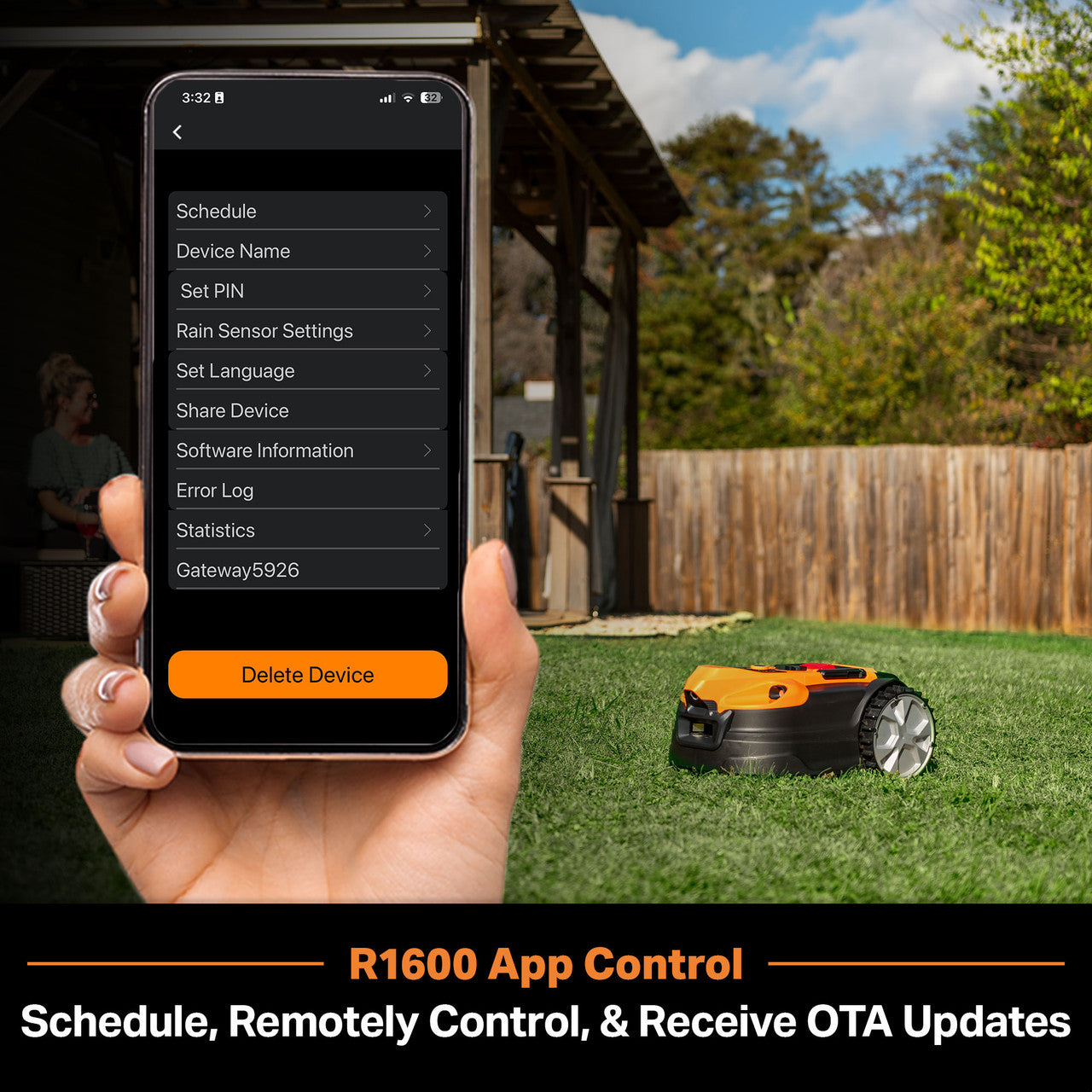 LawnMaster OcuMow™ R1600 Robot Lawn Mower, VBRM701YAMIDR