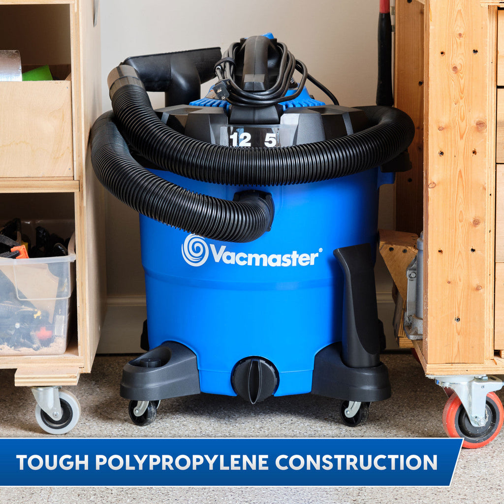 Vacmaster 12-Gallon* 5 Peak HP† Wet/Dry Vacuum with Detachable Blower, VBV1210