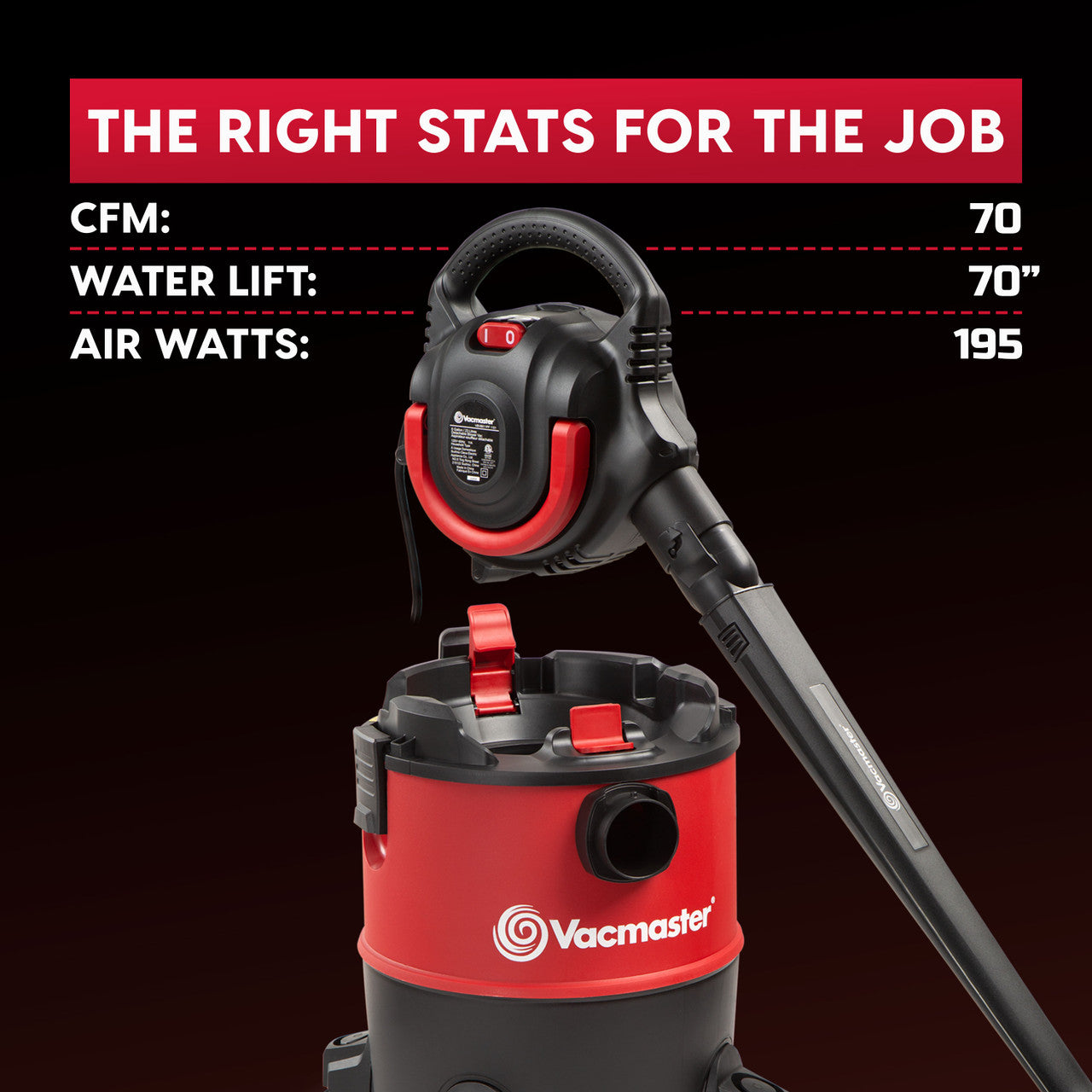 Vacmaster 6-Gallon* Wet/Dry Vacuum with Detachable Blower, VBVB611PF 1101