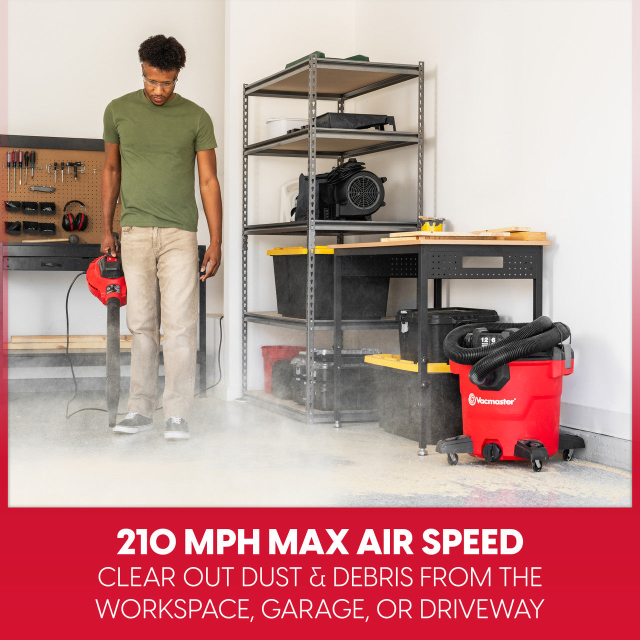 Vacmaster 12-Gallon 6 Peak HP Wet/Dry Vac with Detachable Blower, VBVCM1211 1101