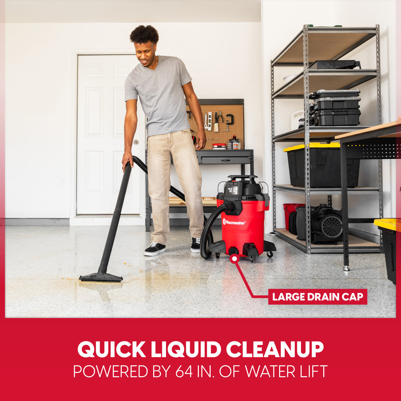 Vacmaster 8-Gallon 3.5 Peak HP Wet/Dry Vac, VCM811PF 1101